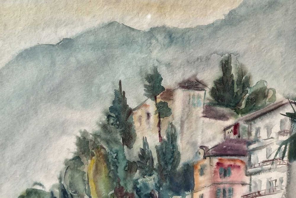 Tablou vechi acuarela  - nesemnat