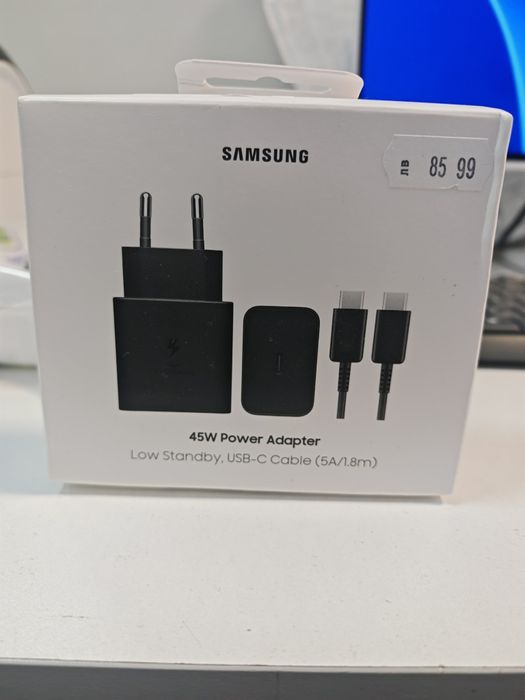 Оригинално зарядно Galaxy s25 ultra s24 olu s23 a56 45W с кабел ново