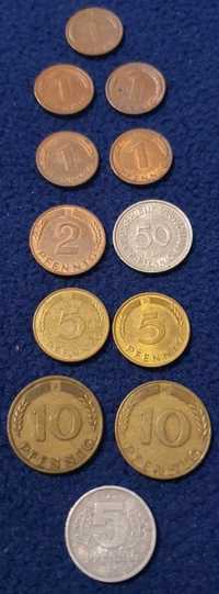 Monezi Pfennig 1,2,5,10,50