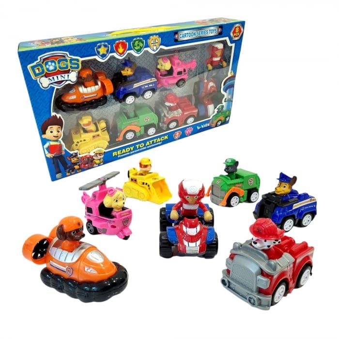 Set masinute si personaje Patrula Catelusilor, Paw Patrol, Chase, NOU