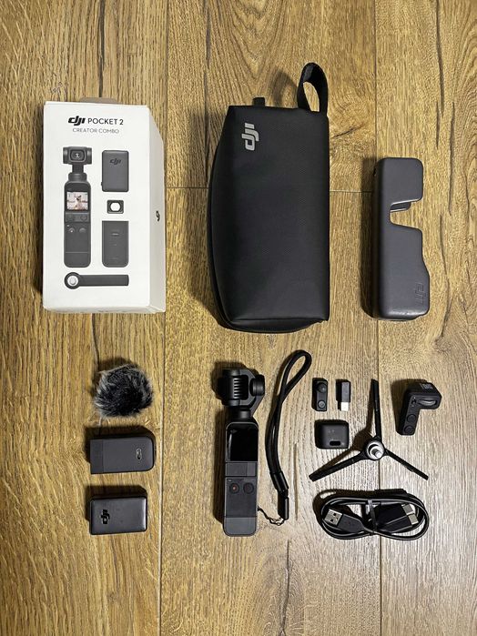 4К камера, набор блогера DJI Pocket 2 Creator Combo + чехол в подарок!