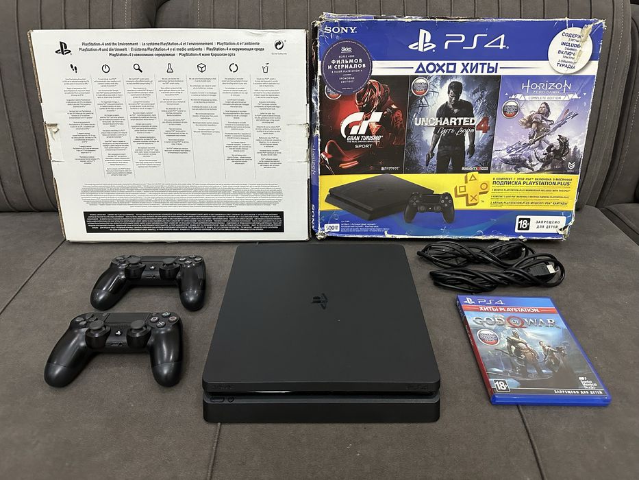 PlayStation 4 Slim 2 джойстика god of war Игровая Приставка Sony Ps Пс