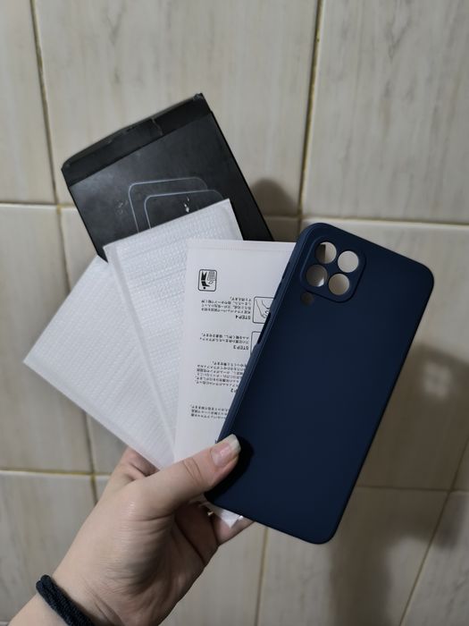 Galaxy A12 – husă silicon + 2 folii sticlă