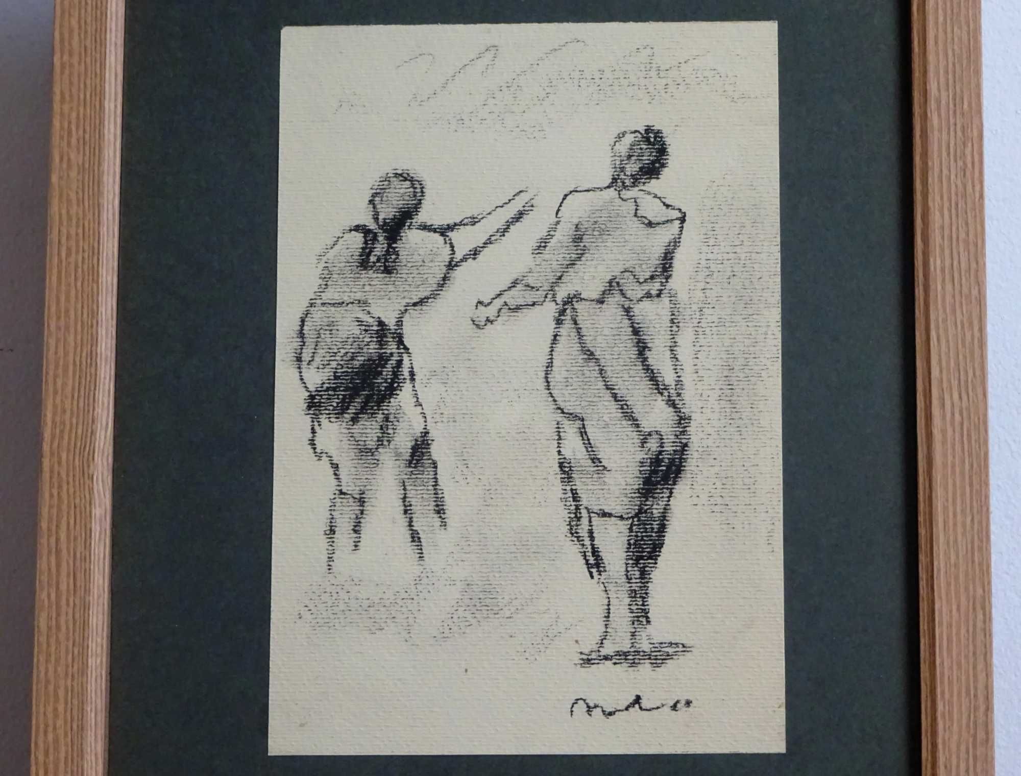 Corneliu Baba, ’Taranci’ | Tablou vechi, carbune pe hartie