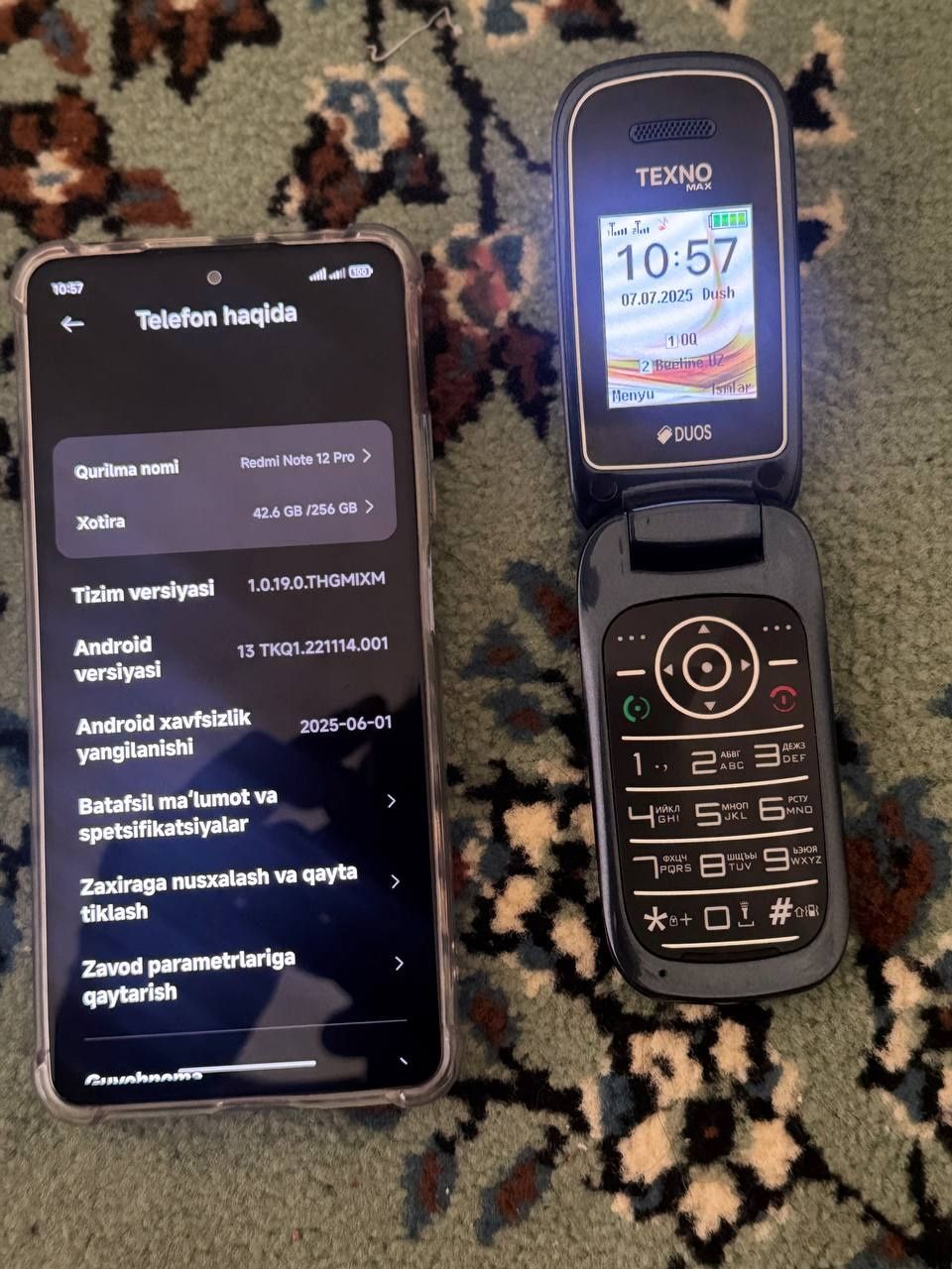 Redmi not 12 pro va TEXNO SROCHNA SOTILADI