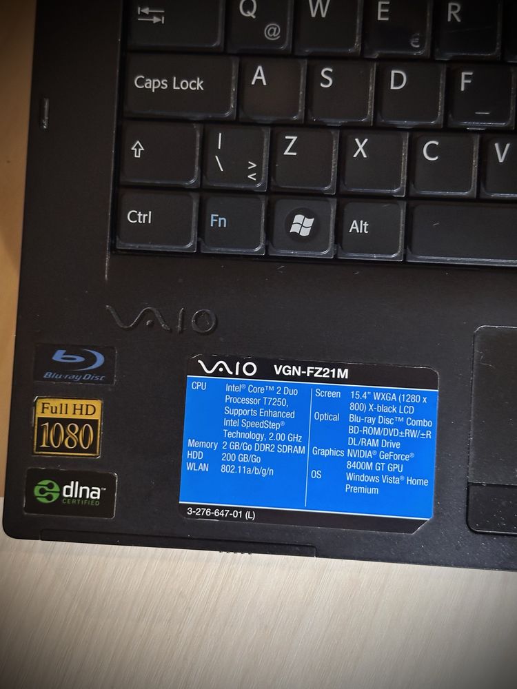 Ноутбук Sony Vaio VGN-FZ21M, копьютеры + подарок жесткий диск