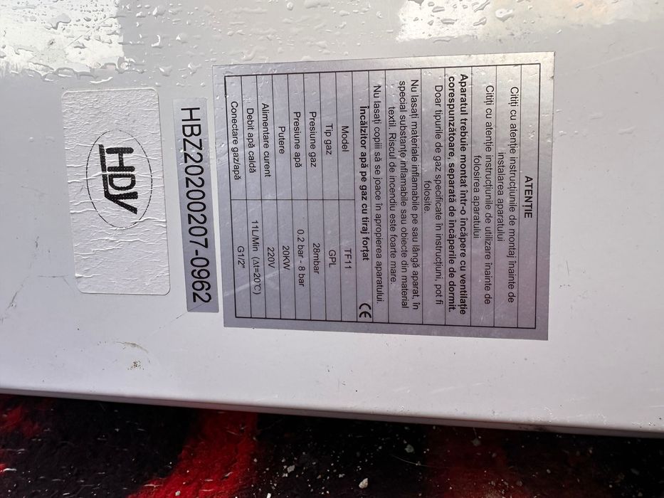 Instant pe gaz Calore TF-11 litri