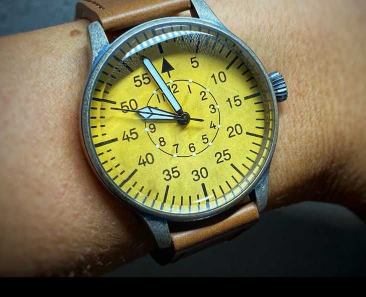 Ceas de Armata PILOT AVIATOR Vintage Ceasuri Barbat Aviatie Quartz 30m