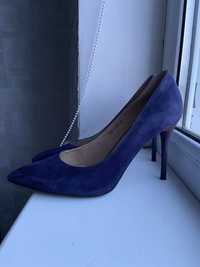 Туфли замшевые синие