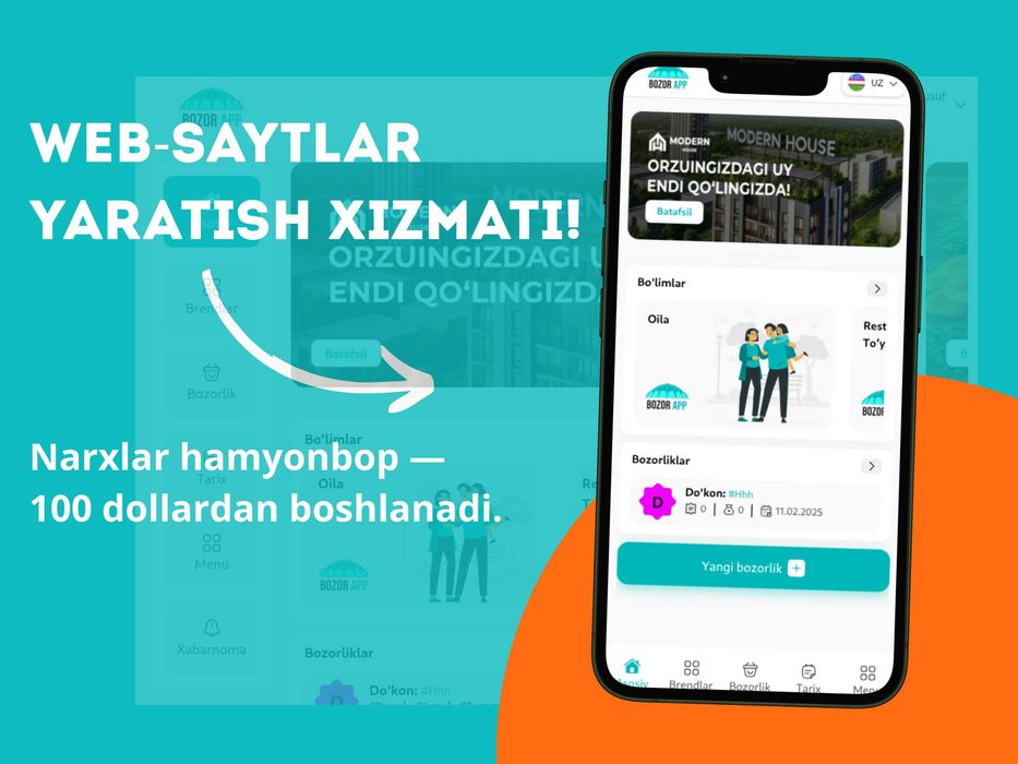 Web saytlar yaratish xizmati | Услуга создания сайтов