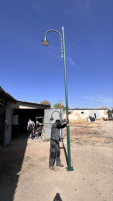 Столб фонарный 6 метровый для освещения улиц,прогулочных дорожек.