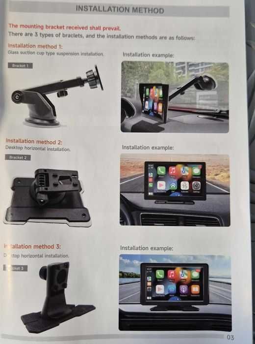 Мултимедия за кола 7" + Камера, Carplay, Android Auto,