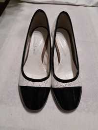 Pantofi femei  negri, alb cu negru