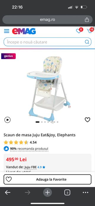 Scaun de masa reglabil juju, stare buna