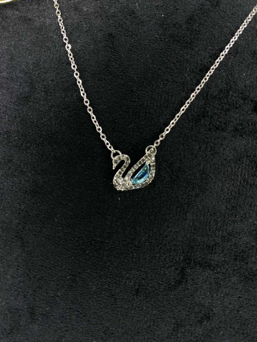 Lant Swarovski lebada albastru