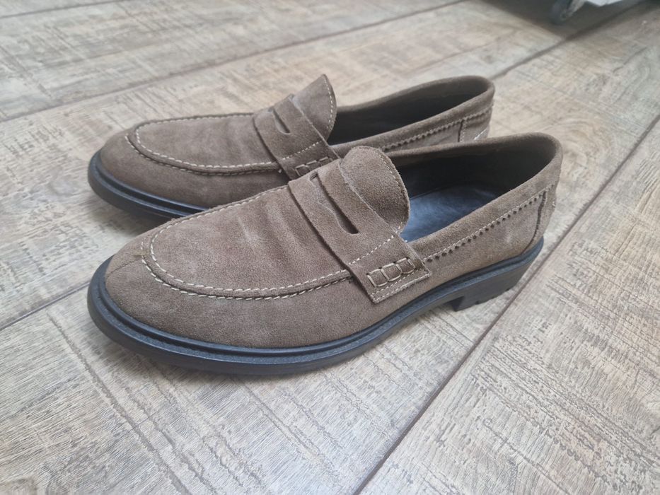 Pantofi piele naturala, zara