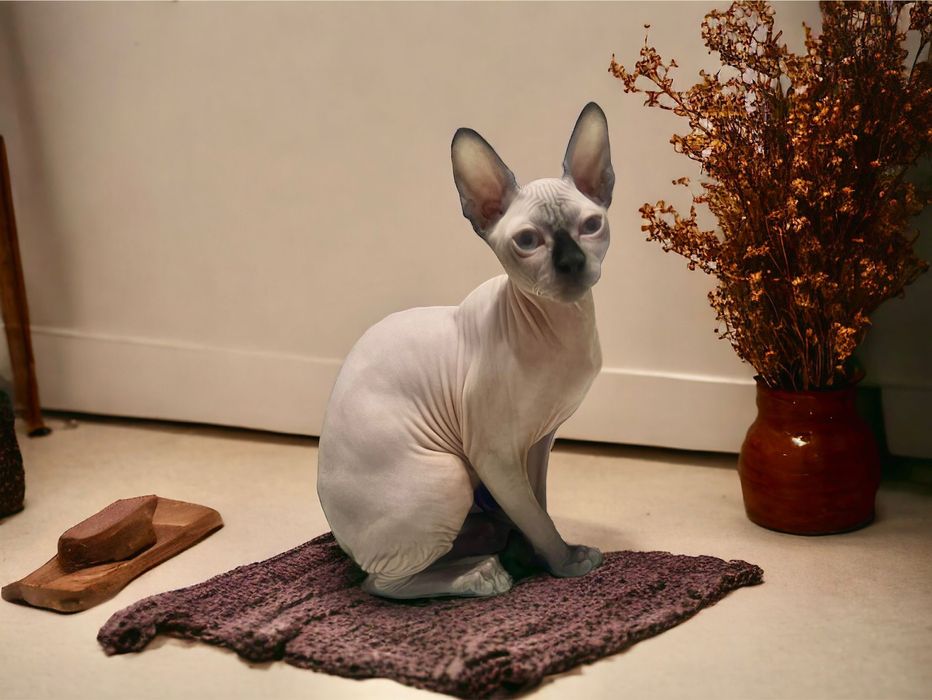 Pisici sphynx sfinx fara par o copanie terapeutica