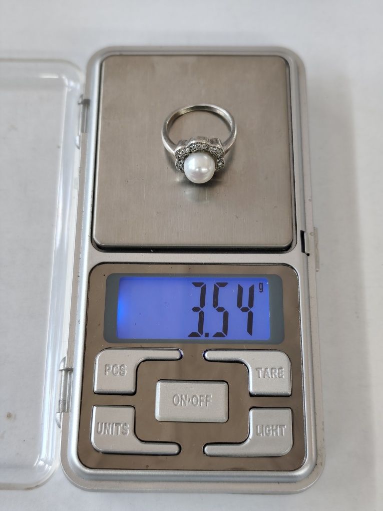 Сребърен пръстен 925 с перла