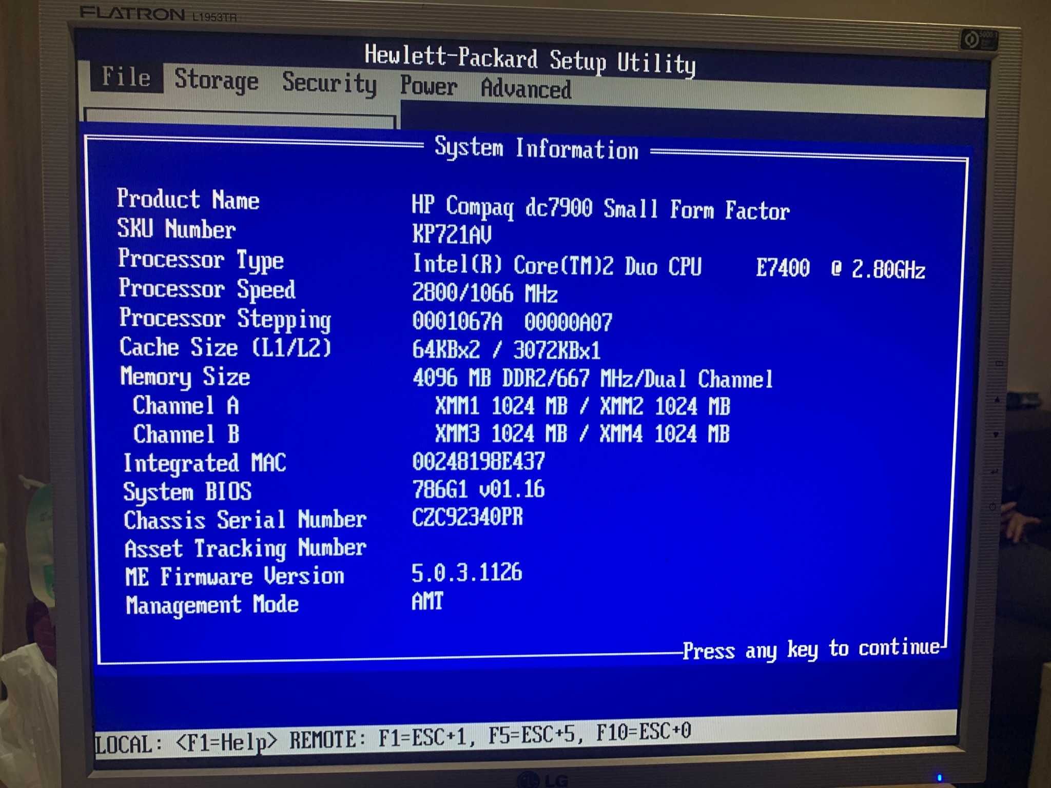 Компютър HP Compaq DC7900