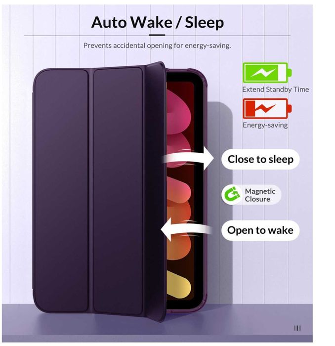 MoKo Case iPad Mini A17 Pro 2024, iPad Mini 6th Gen Case 2021 8.3 Inch