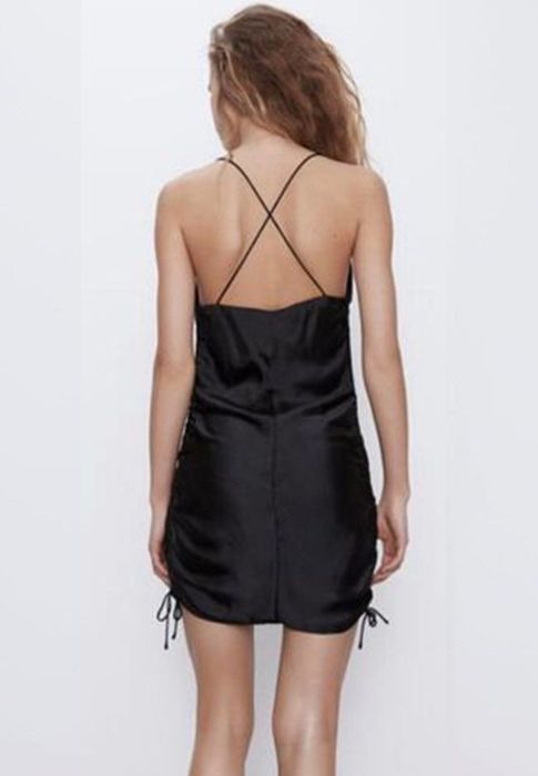 Zara рокля Зара сатенена