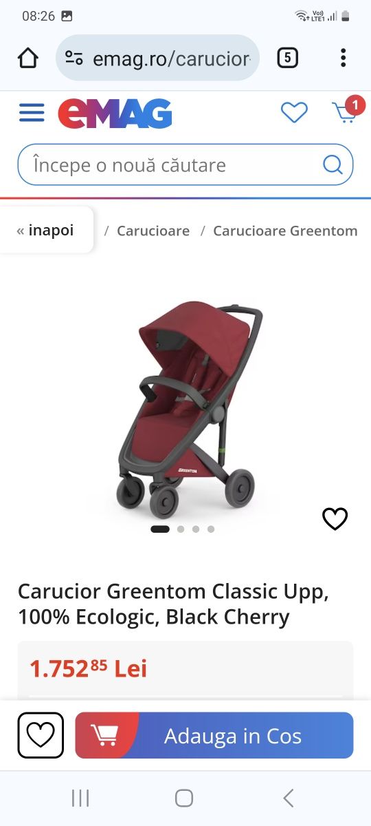 Carucior bebe greentom