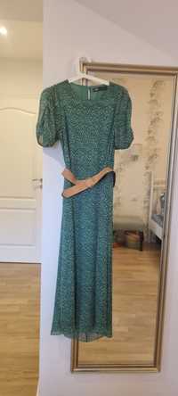 Rochie zara midi xs buline verde  xs s