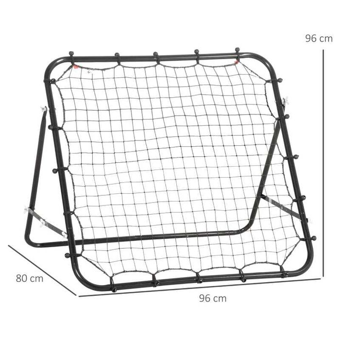 HOMCOM Отскок за футбол, 84 x 84 см  с плавно регулируем ъгъл