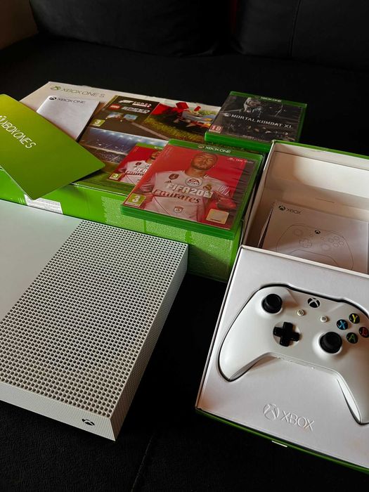 Consola MICROSOFT Xbox One S 1TB, alb Pachet COMPLET