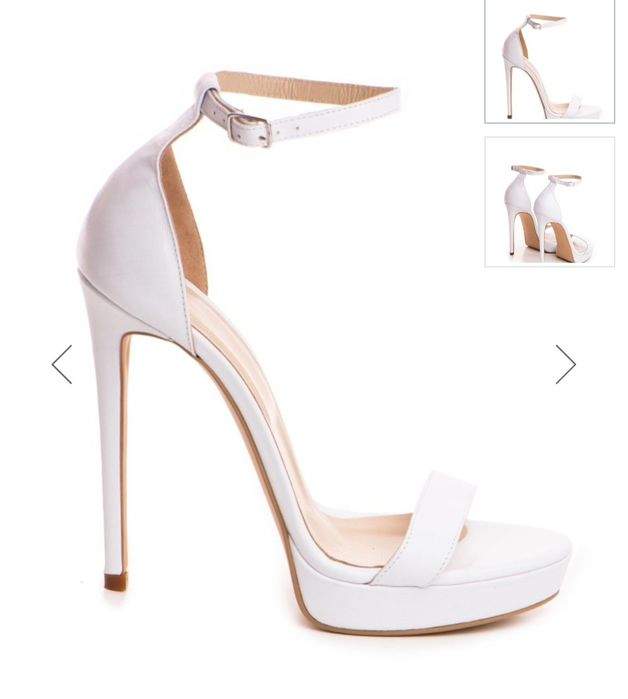 Sandale vanilla  albe mireasa