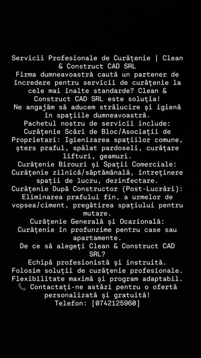 Firma de curățenie