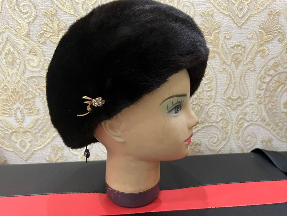 Норковая шапка беретка