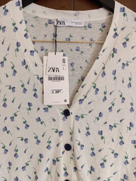 Cardigan cu flori Zara M