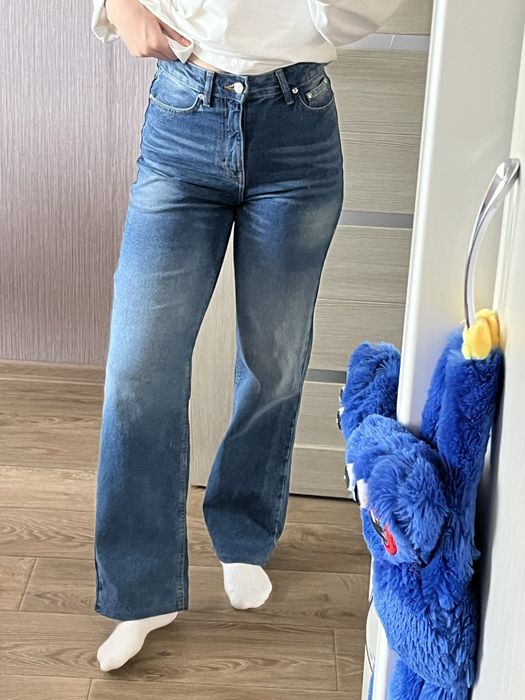 Джинсы прямые широкие