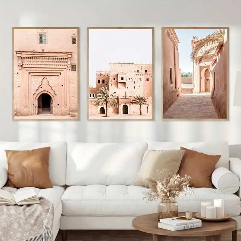 3 buc Wall Art Morocco / Artă de perete Maroc fara rame