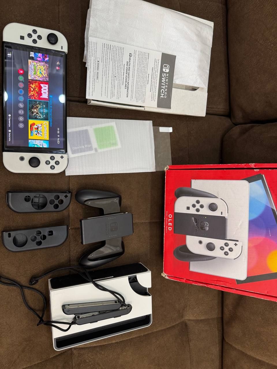 ||продаю|| [Nintendo switch oled] {цвет} (белый) (почти новый)