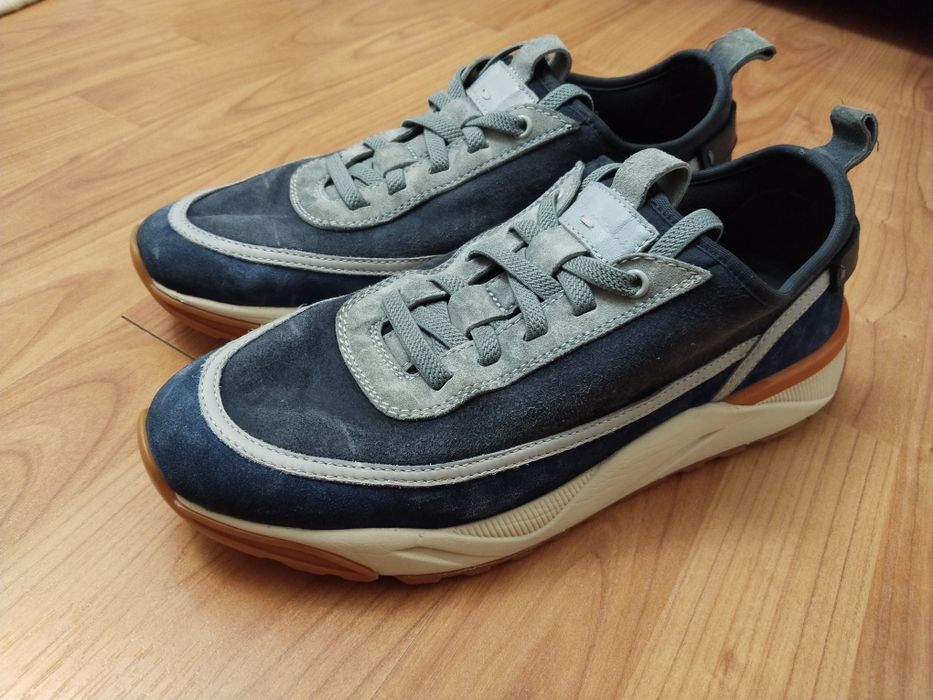 Santoni мужские кроссовки из замши оригинал