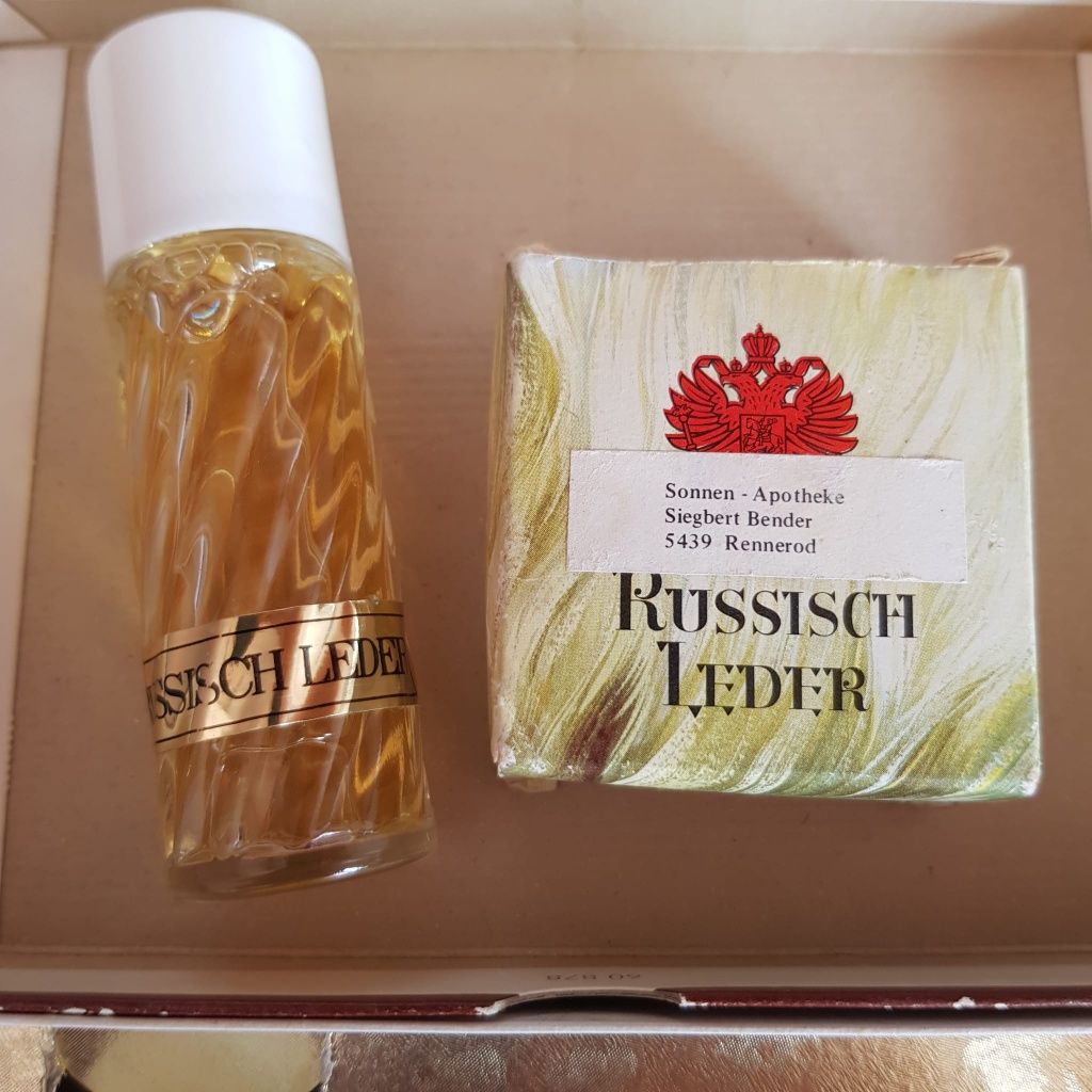 russisch leder set parfum sapun vintage