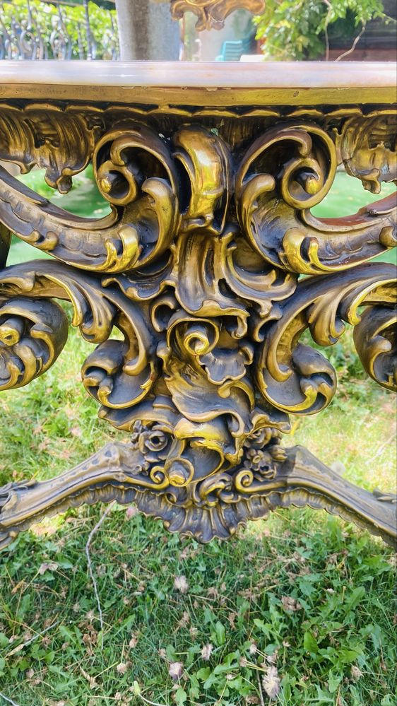 Consola Stil Baroc Rasina Oglinda Marmura Vintage Antic Veche