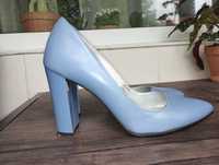 Pantofi Marelbo cu toc gros baby blue