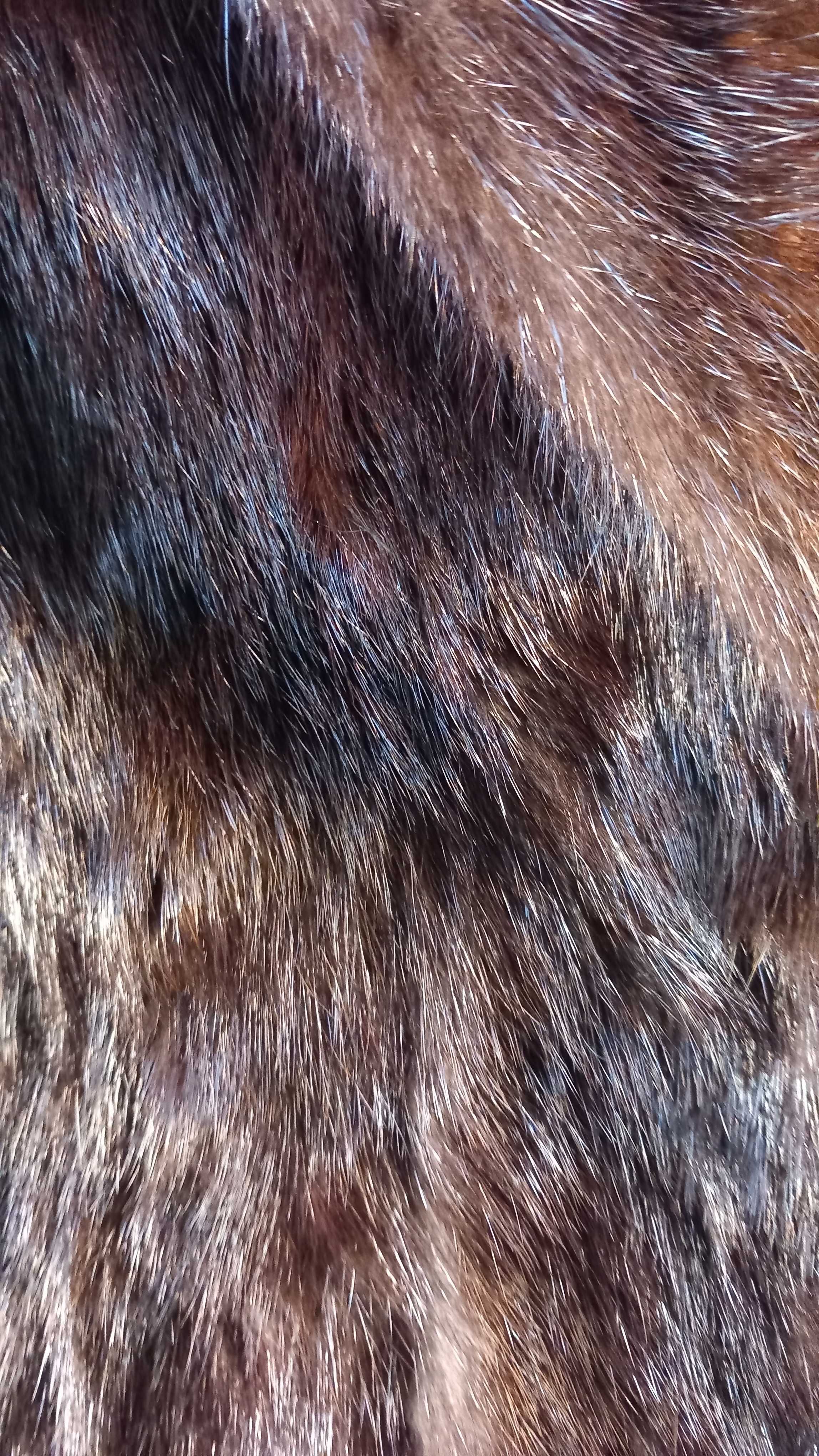 Дълго палто естествен косъм