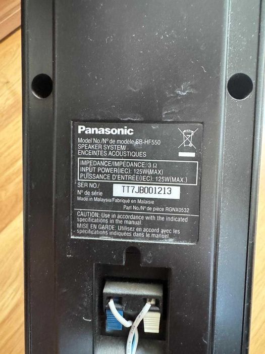 Sistem audio Panasonic 5.1, model SA-PT550, cu telecomanda