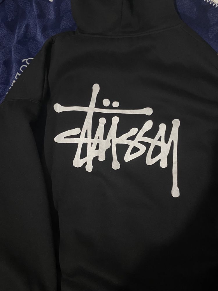 толстовка, худи Stussy black Basic Hoodie