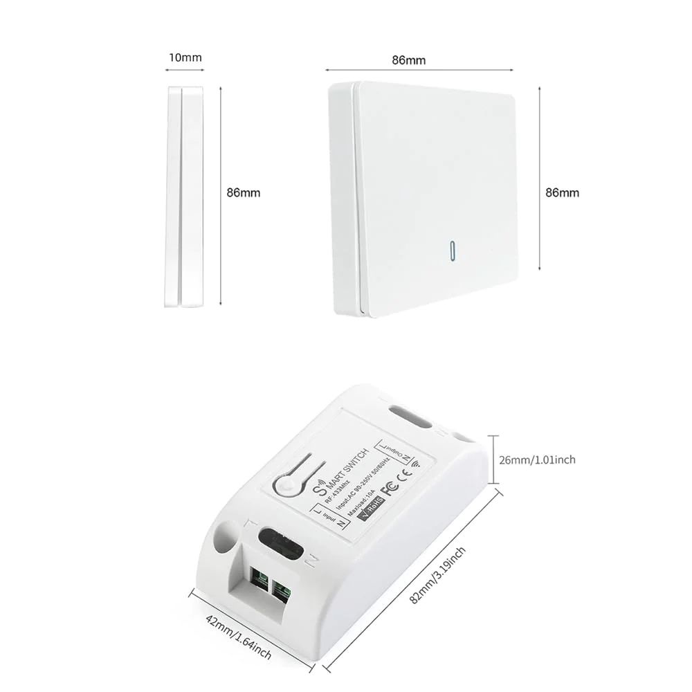 Единичен Moes smart  реле за кинетичен ключ RF433 + WiFi