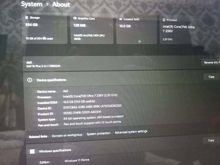 Ноутбук Dell 16 2-in-1DB06250