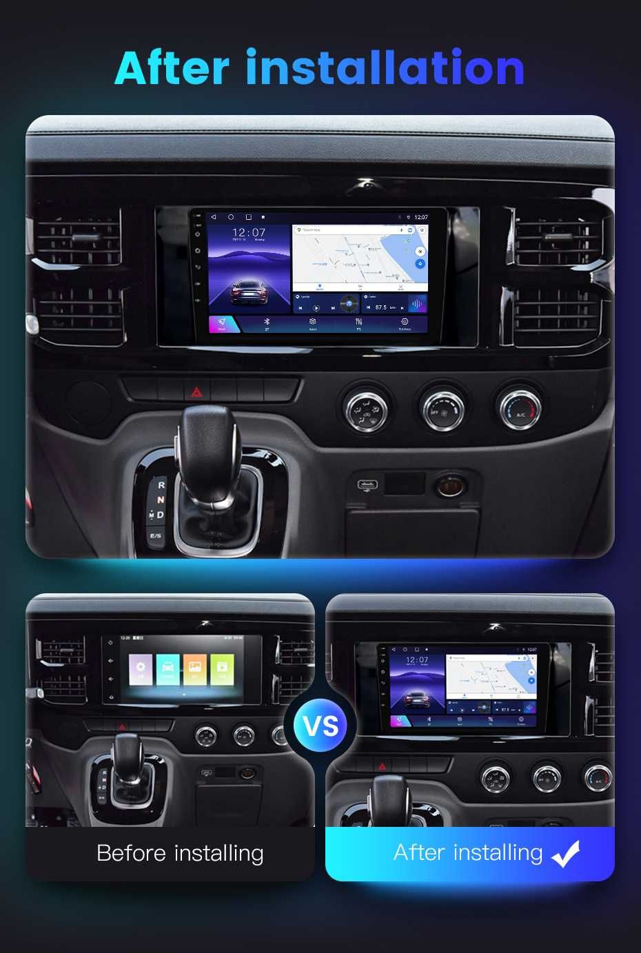 Navigatie Android 14 Ford Transit PRO 2020 1/8 Gb Waze CarPlay  CAMERA