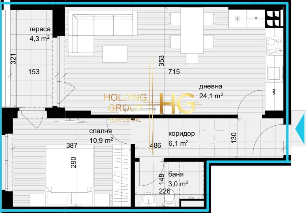 Продава се Двустаен апартамент в Варна, Аспарухово - 68 кв.м за 1398 €/кв.м - Снимка #2