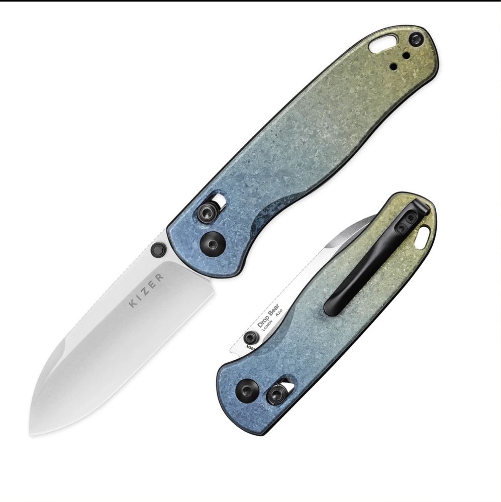 Нож Kizer Drop Bear | LC200N | Titanium Snowflake