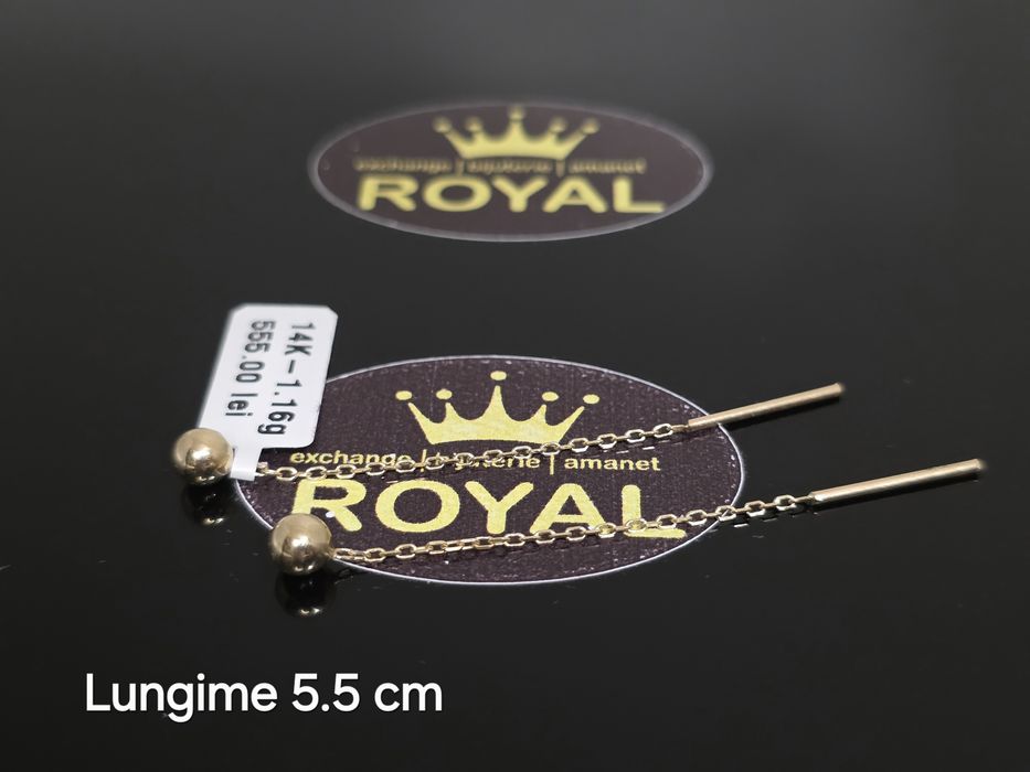 Bijuteria Royal: Cercei aur 14k/1.16 gr