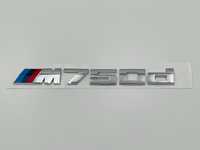 Emblema compatibila BMW M750d crom